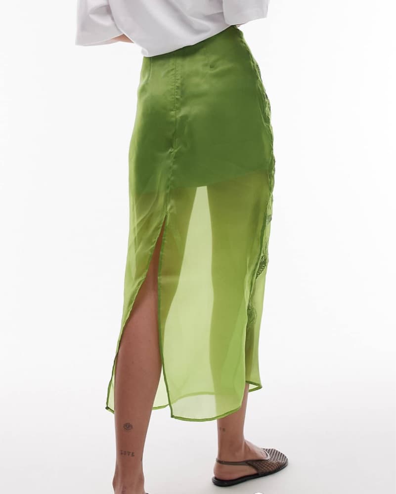 Topshop Embroidered Skirt - Image 2
