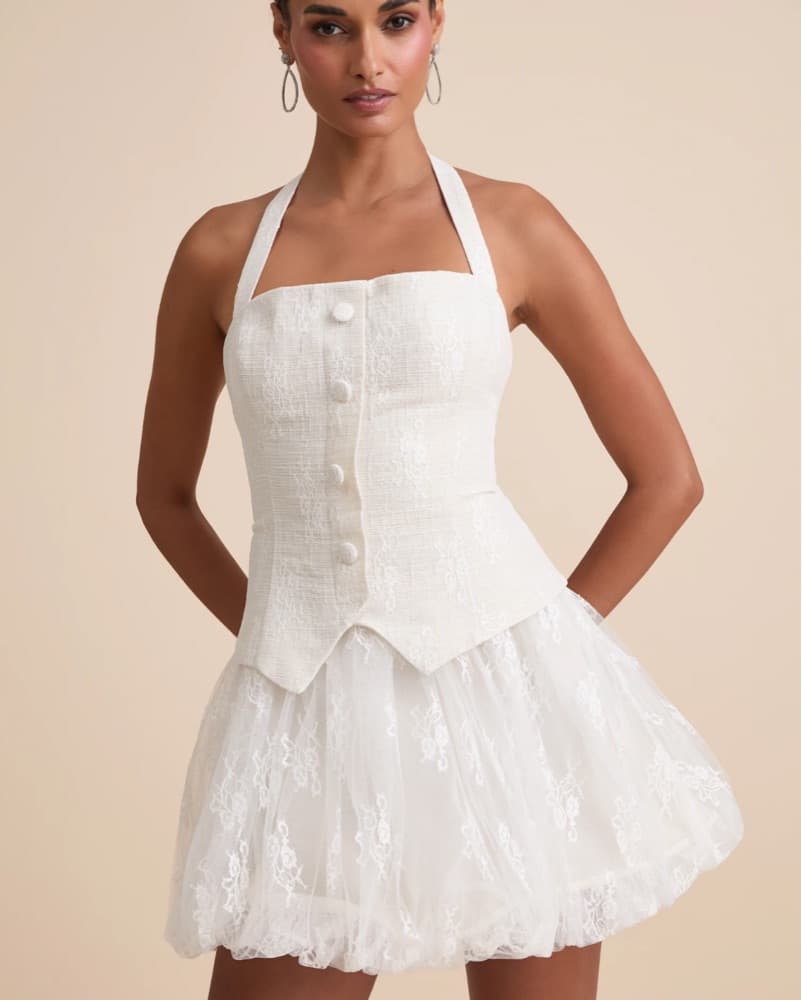 Lulus Ottoline Ivory Bubble Dress - Image 1