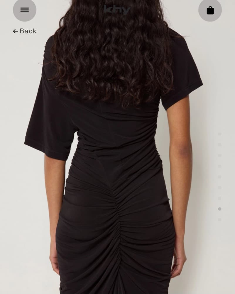 Khy Asymmetrical Ruched Dress - Image 6