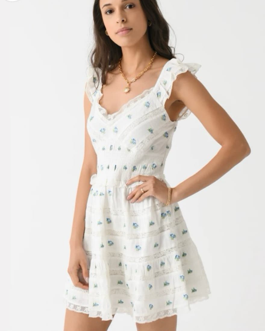 Love Shack Fancy Floral Mini Dress - Image 1