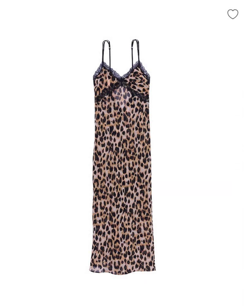 Victoria's Secret Leopard Slip Dress - Image 3
