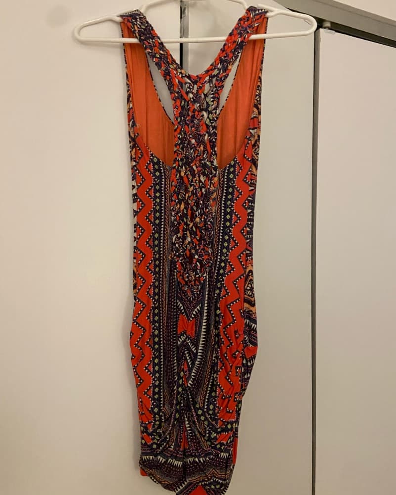 Vibrant Geometric Sleeveless Dress - Image 2
