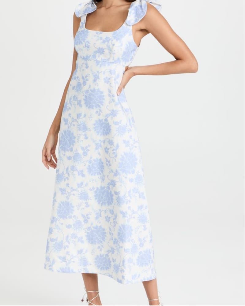 Zimermann Postcard Tie Shoulder Dress - Image 1