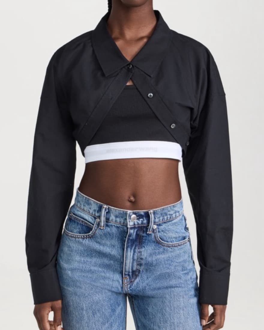 Alexander Wang Bolero & Logo Elastic Top - Image 2