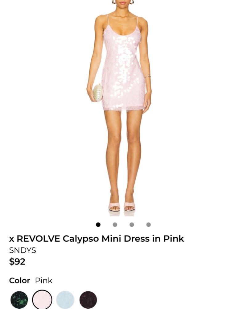 Calypso Mini Dress In Pink  - Image 1