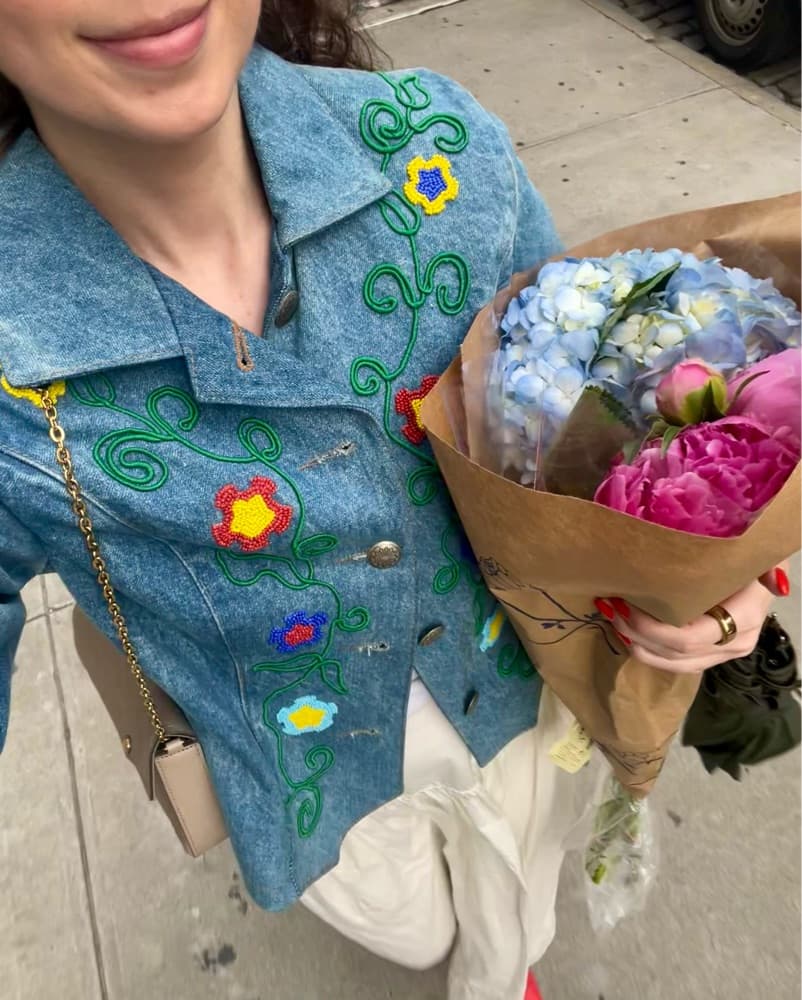 Vintage Embroidered Denim Jacket - Image 1