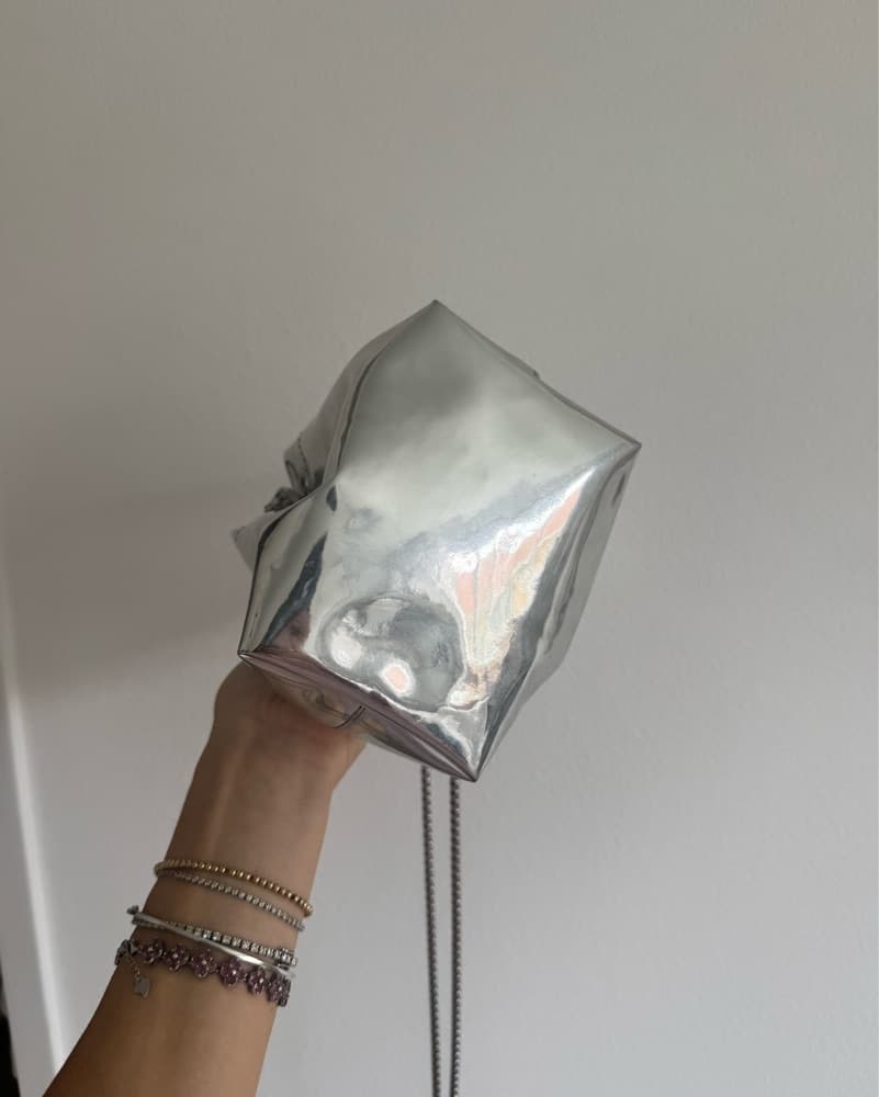 Jimmy Choo Silver Bon Bon Bracelet Bag - Image 3