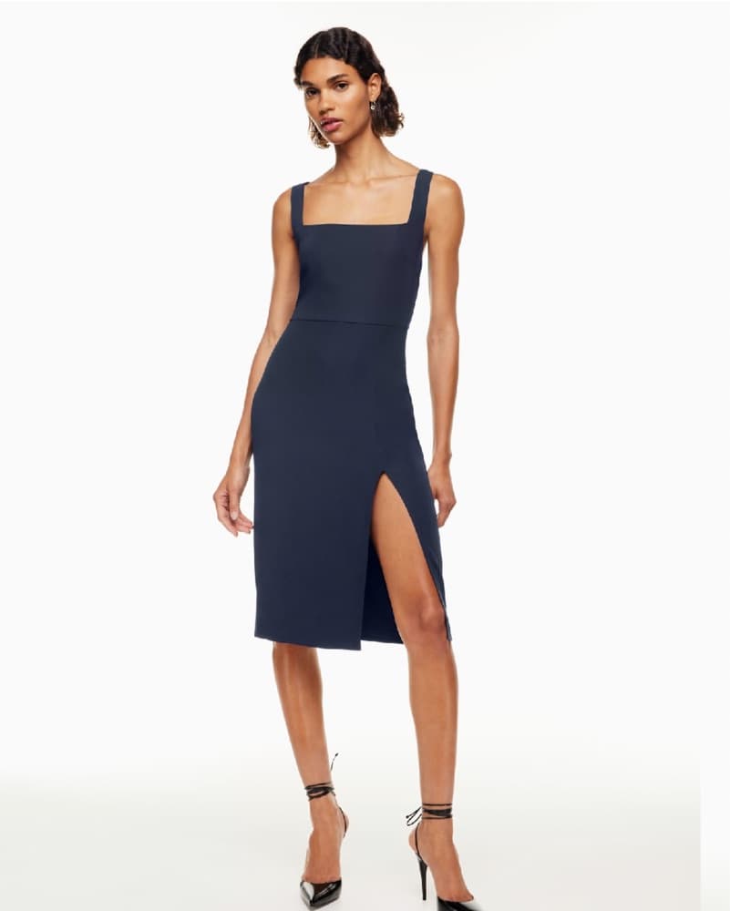 Babaton Navy Midi Dress - Image 1