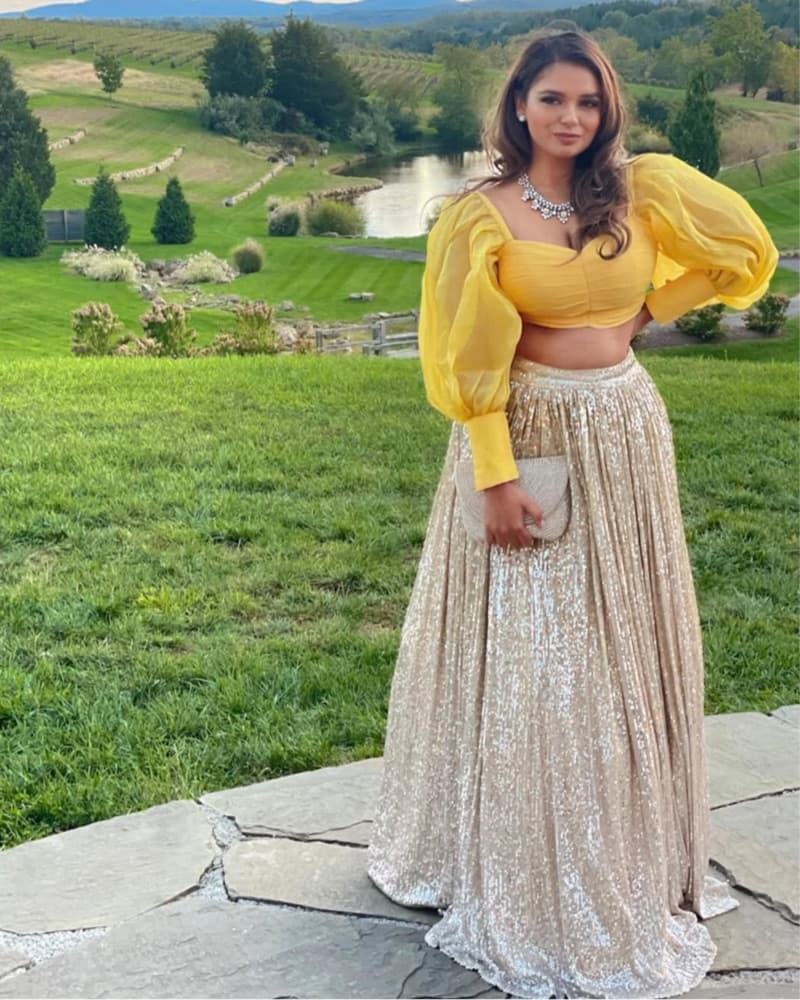 Silver Sequin Lengha  - Image 2