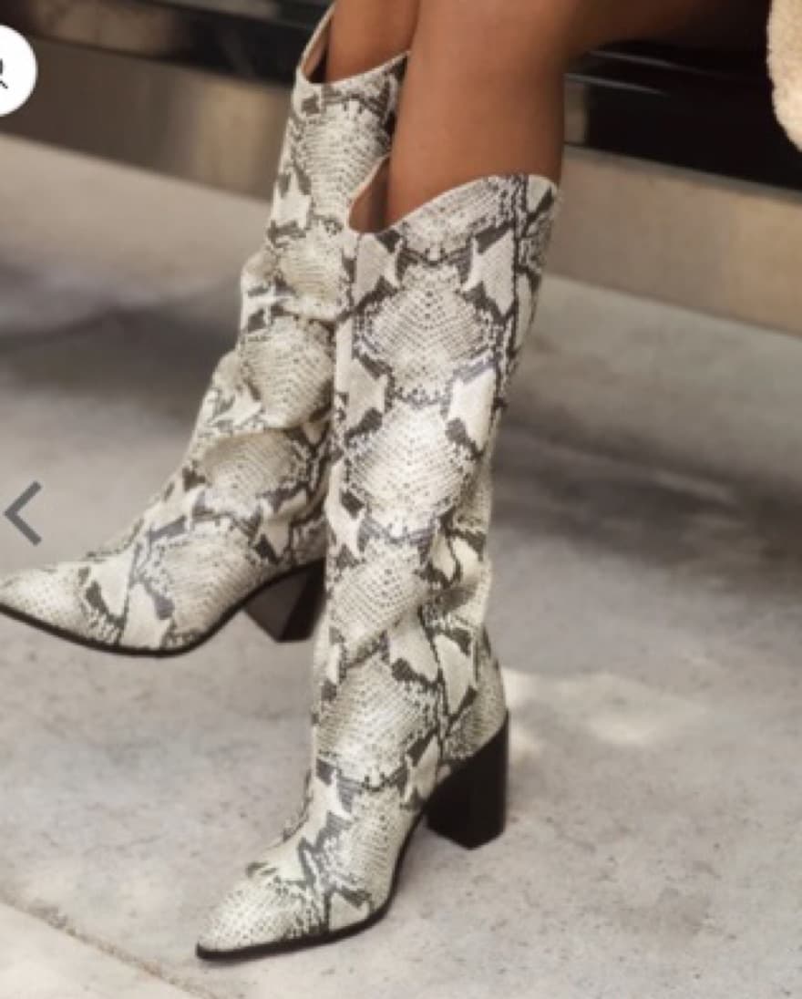  Schutz Snakeskin Boots - Image 1