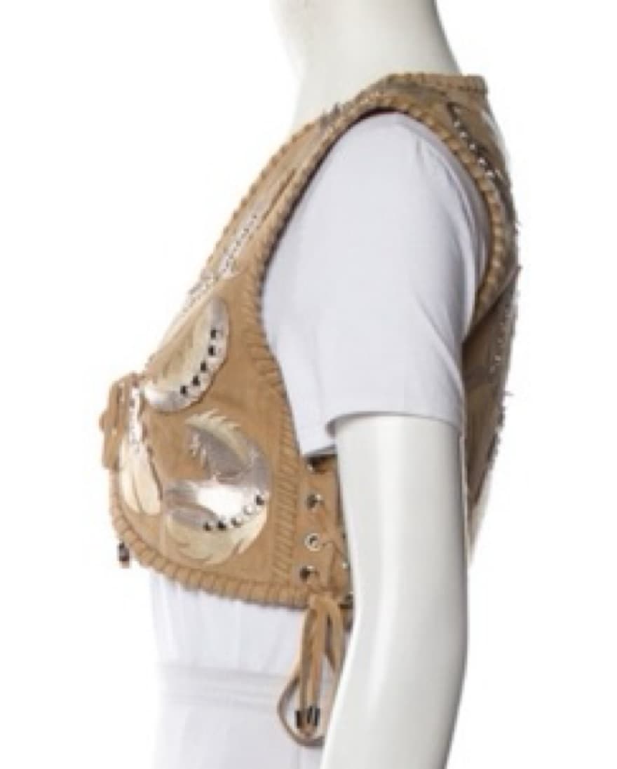 Unique suede Roberto Cavalli Suede Vest - Image 4