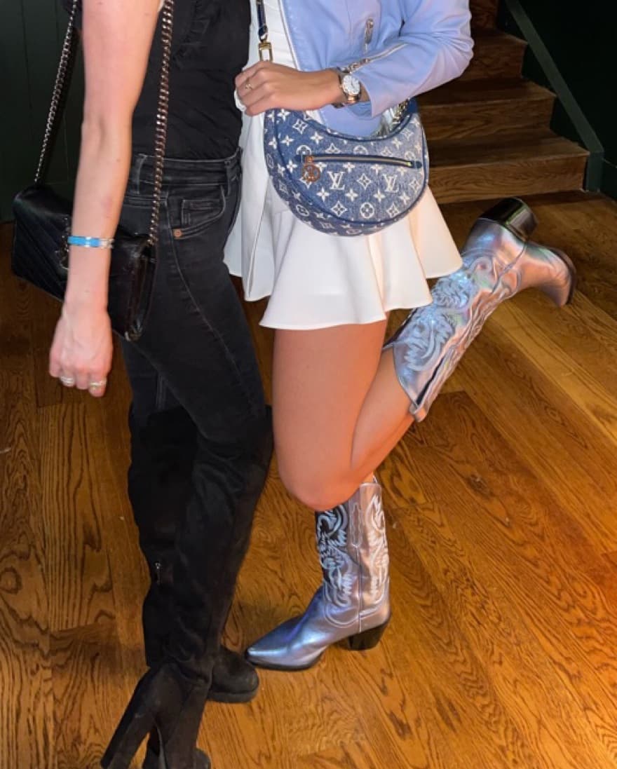 Blue Metallic Cowboy Boots - Image 3
