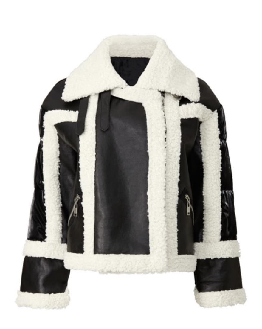 NVLT Sherling Leather Puffer Bomber - Image 2