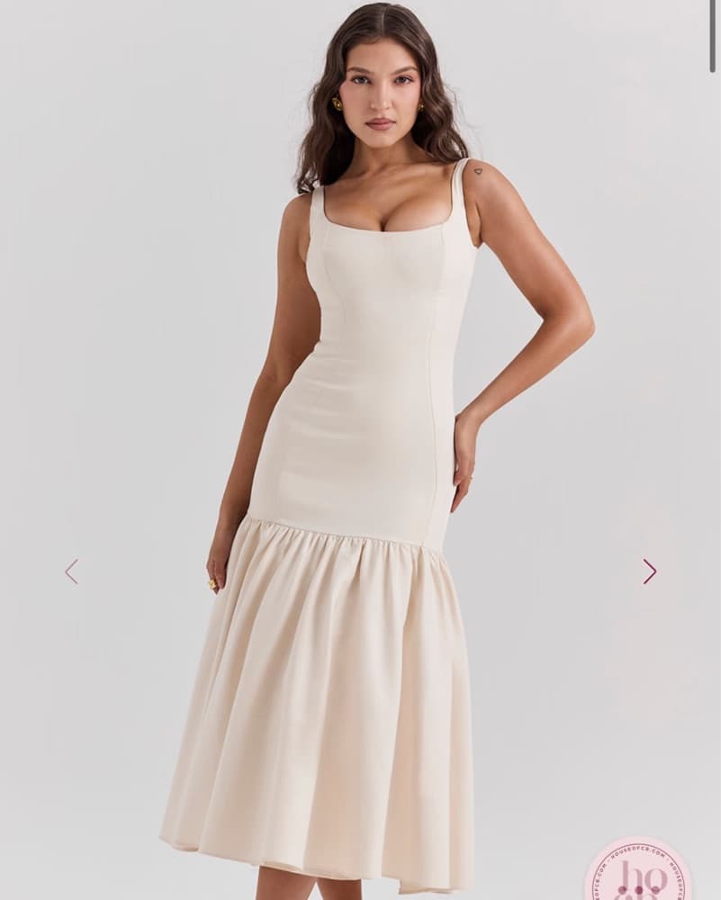 House Of Cb Cream Dress  - Image 1