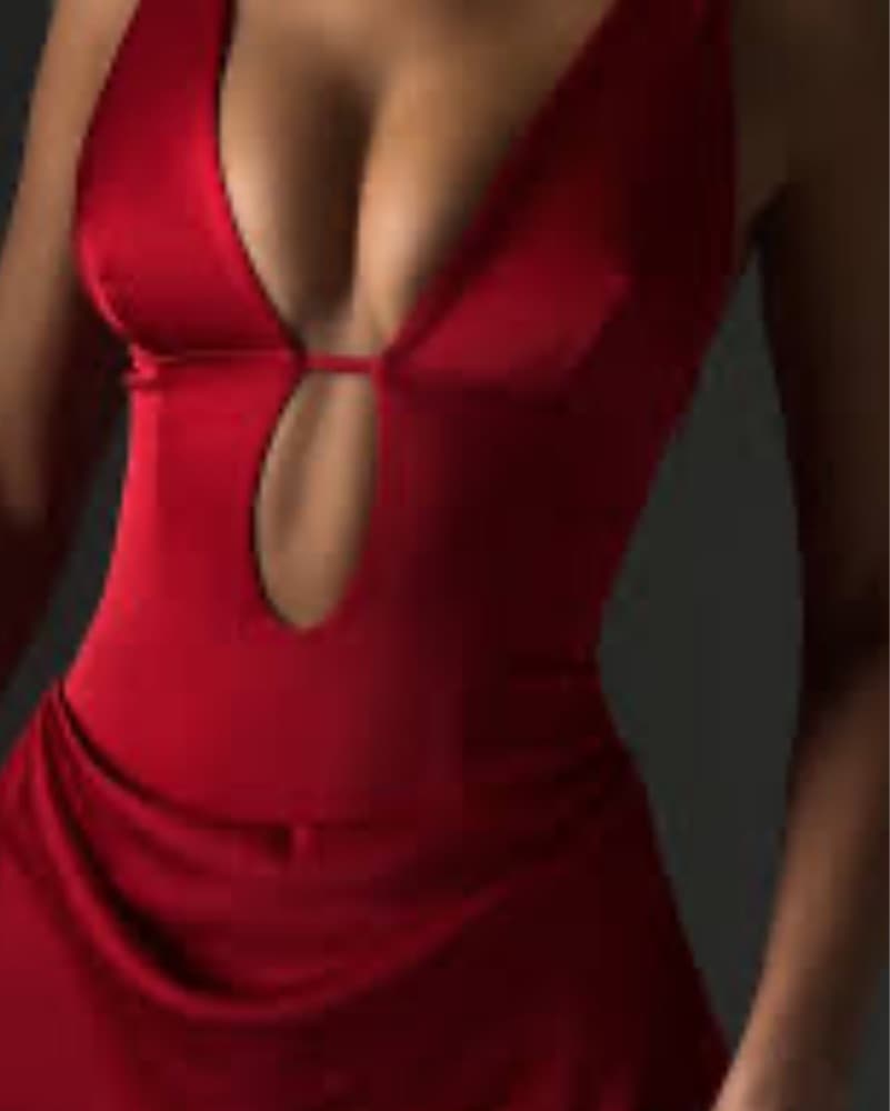 Satin Cut Out Corset Dress - Image 2