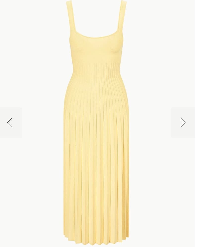Staud Ellison Knit Pleated Midi-Dress - Image 4