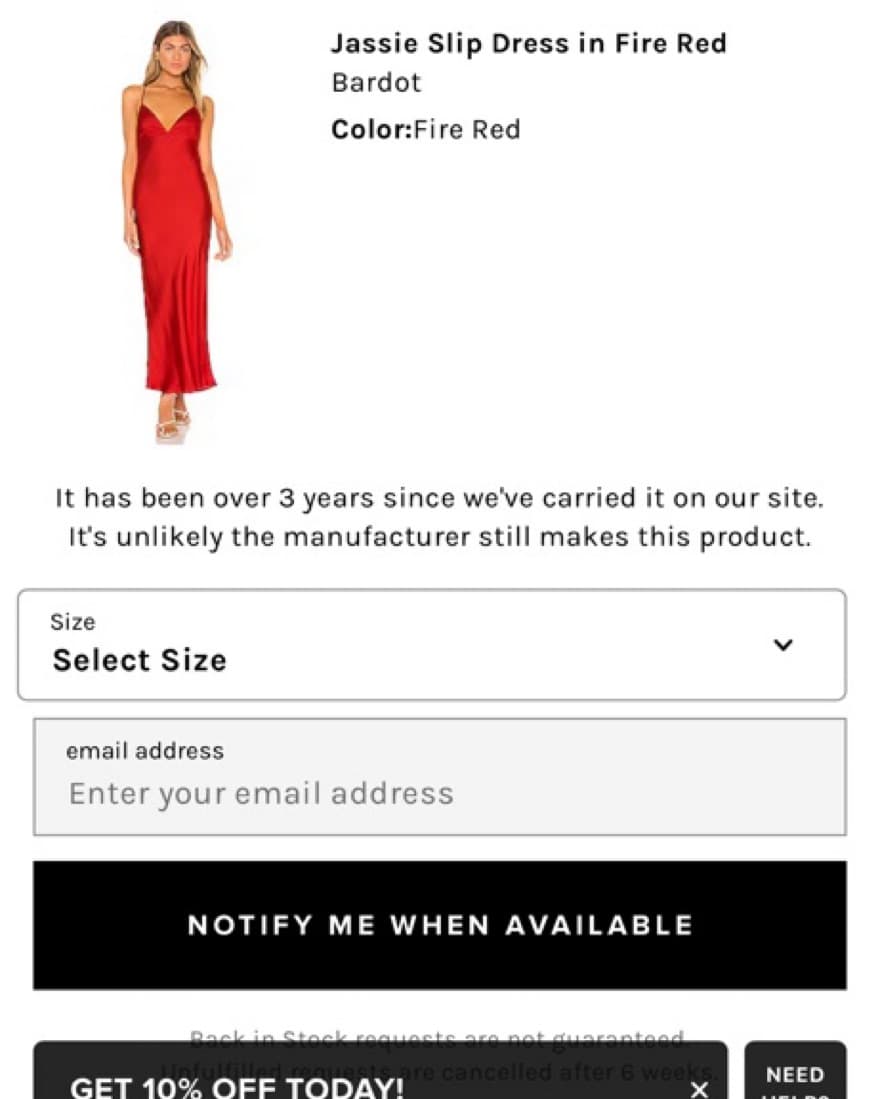 Red Revolve Long Midi Satin Slip Dress - Image 3