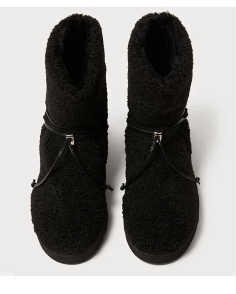 WeWoreWhat Black Fuzzy Boots - Image 1