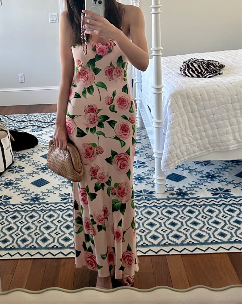 Rodarte Pink Floral Maxi Slip Dress - Image 1