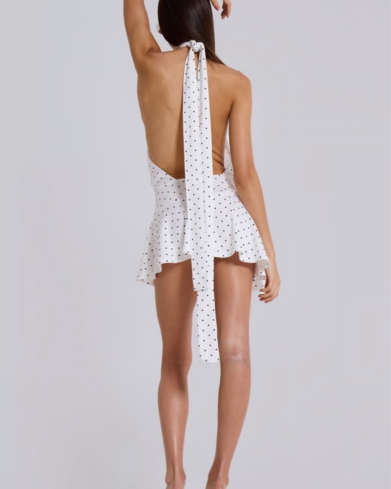 Jaded London Polka Dot Halter Mini Dress - Image 2