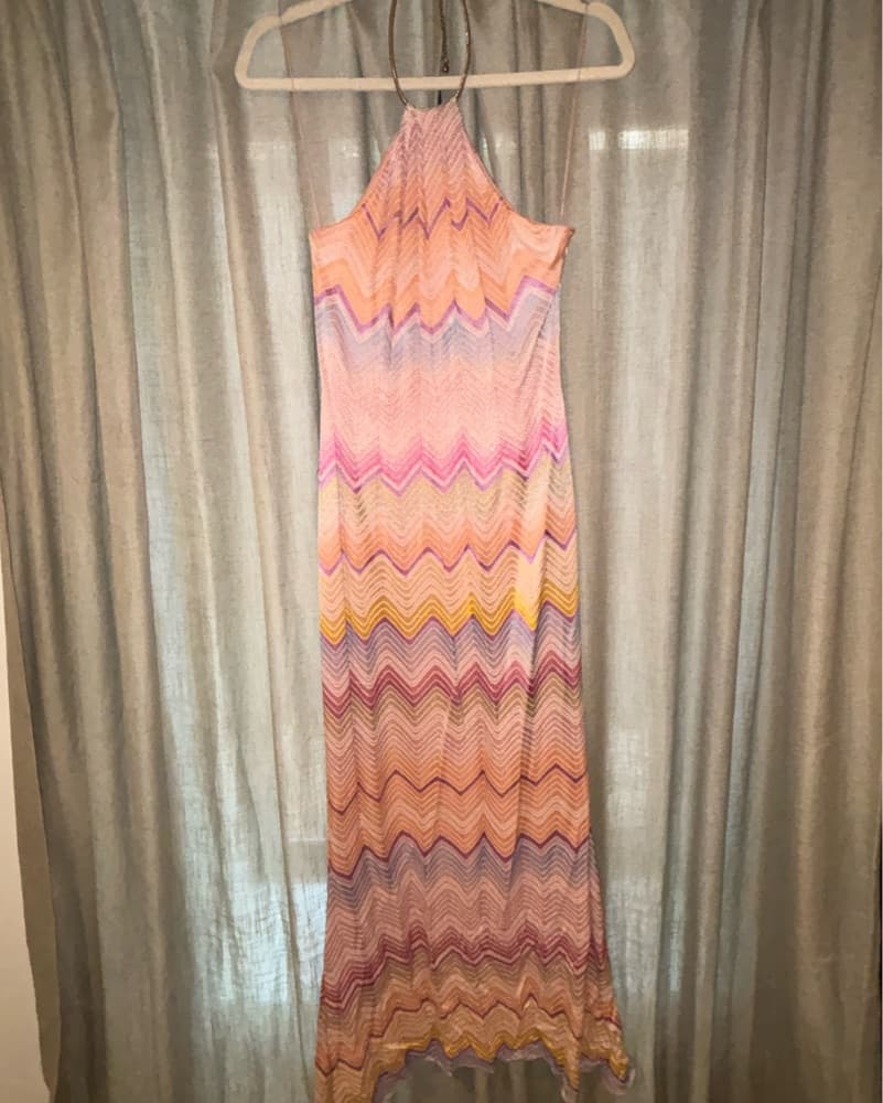 Liv Foster Halter Patterned Dress - Image 1