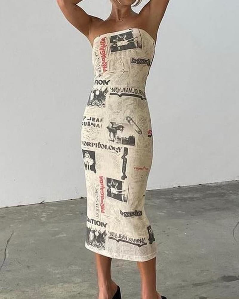 Withjean Newspaper Dress - Image 1
