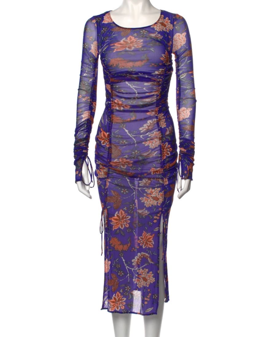 DVF Long Mesh Sheer Dress - Image 1