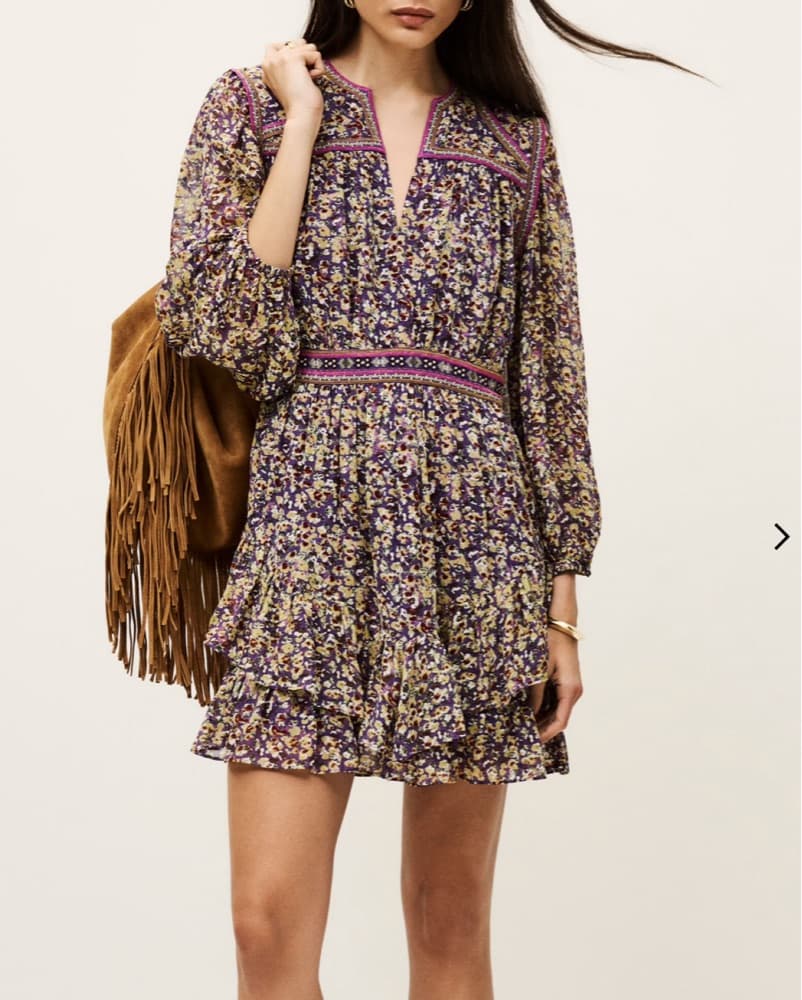 BA&SH Loly Long Sleeve Dress  - Image 1