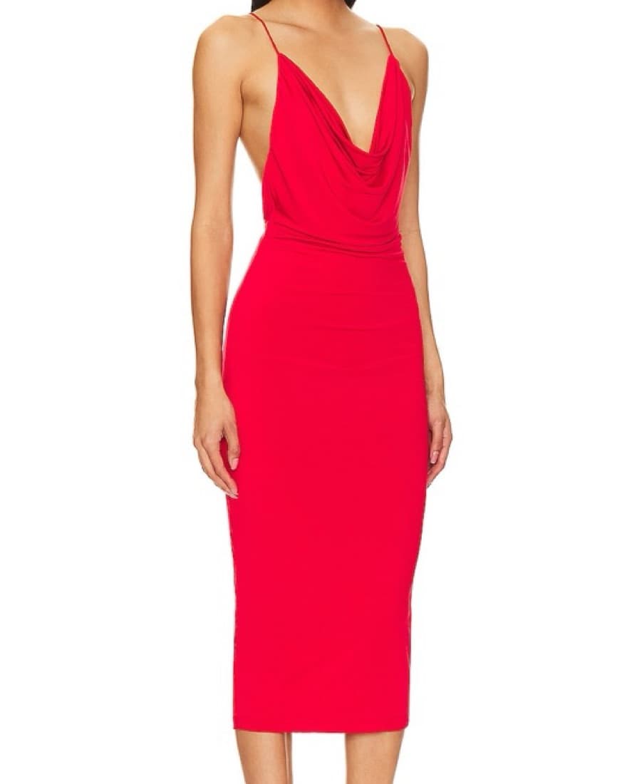 Stunning Red Bodycon Cocktail Dress - Image 2
