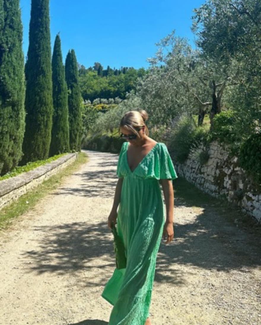 Free People Green Maxi Dress   - Image 2
