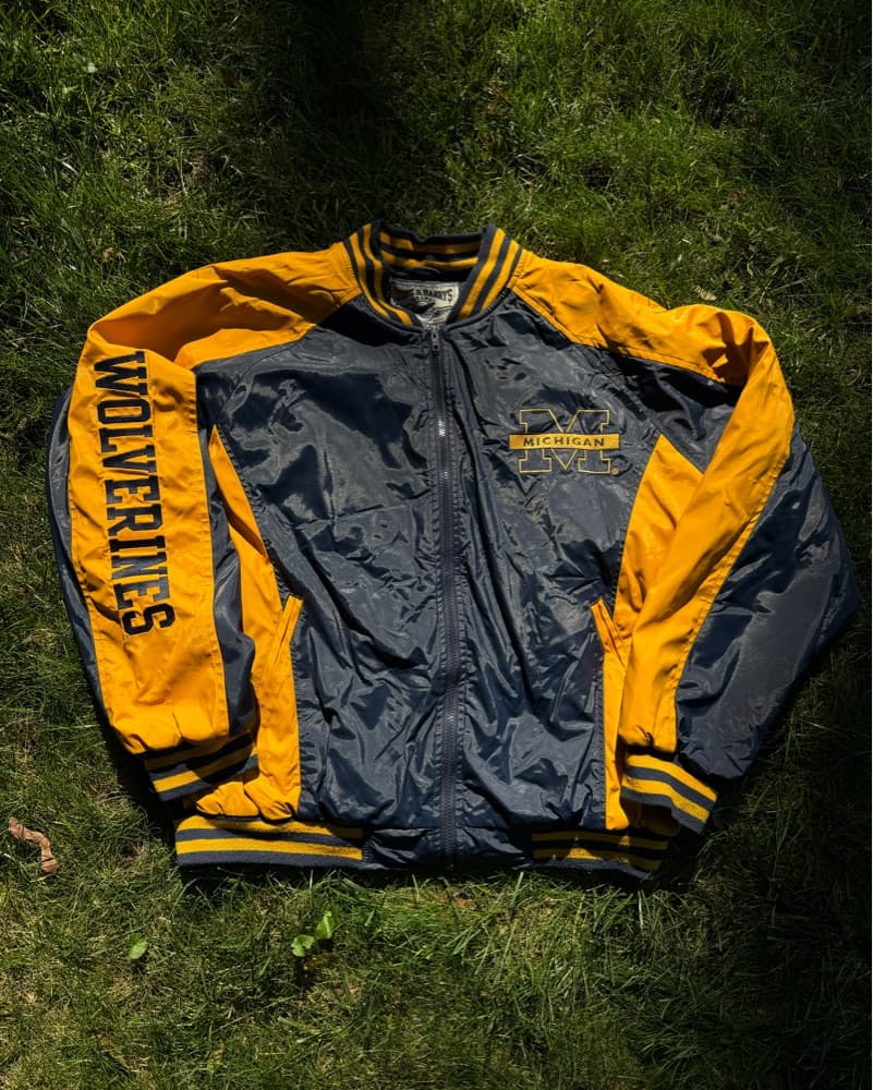 Michigan Vintage Football Jacket - Image 2