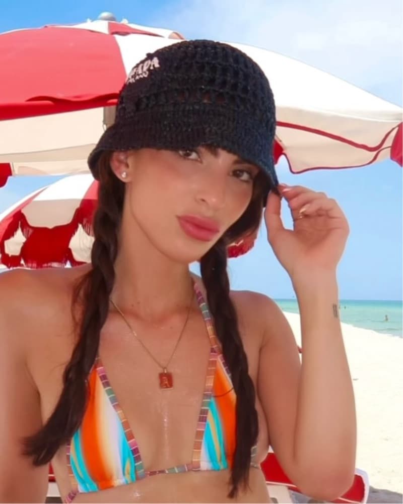 Prada Black Crotchet Hat - Image 2