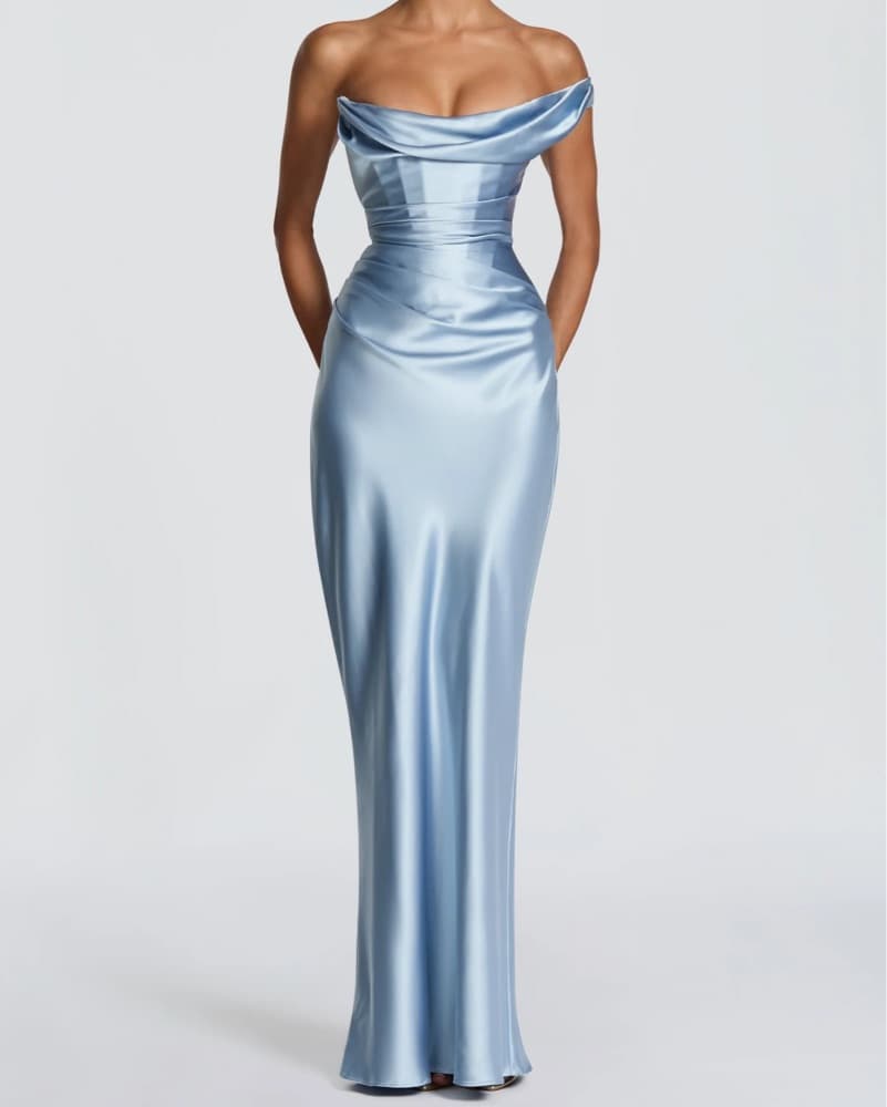 THALASSA MAXI DRESS - GLACIER BLUE - Image 1