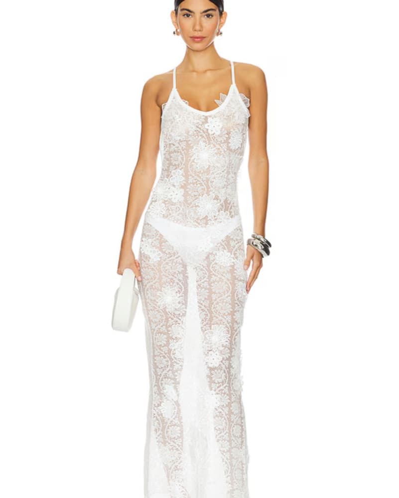 SNDYS Cover Up Dress White  - Image 1