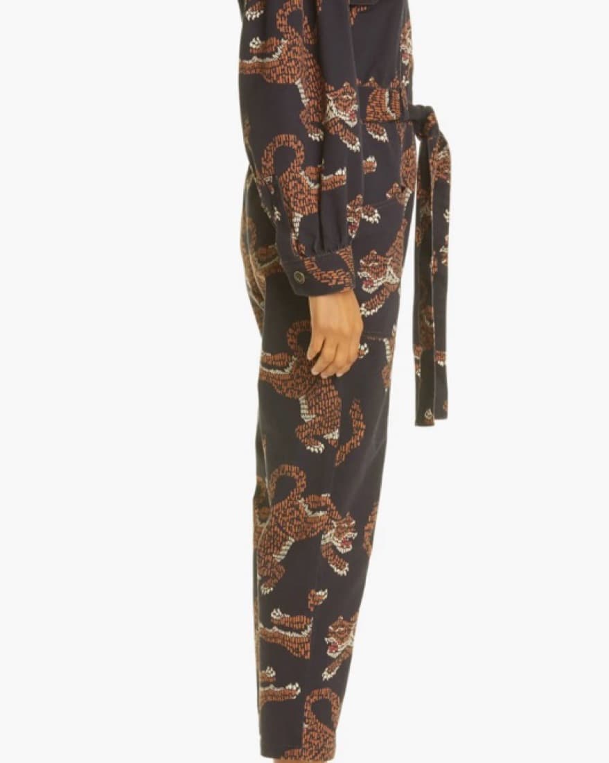 Farm Rio Leopard Print Cotton Jumpsuit - Image 5