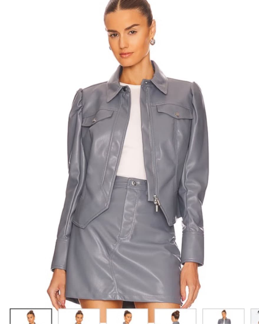 Simkhai Steel Blue Vegan Leather Set - Image 4