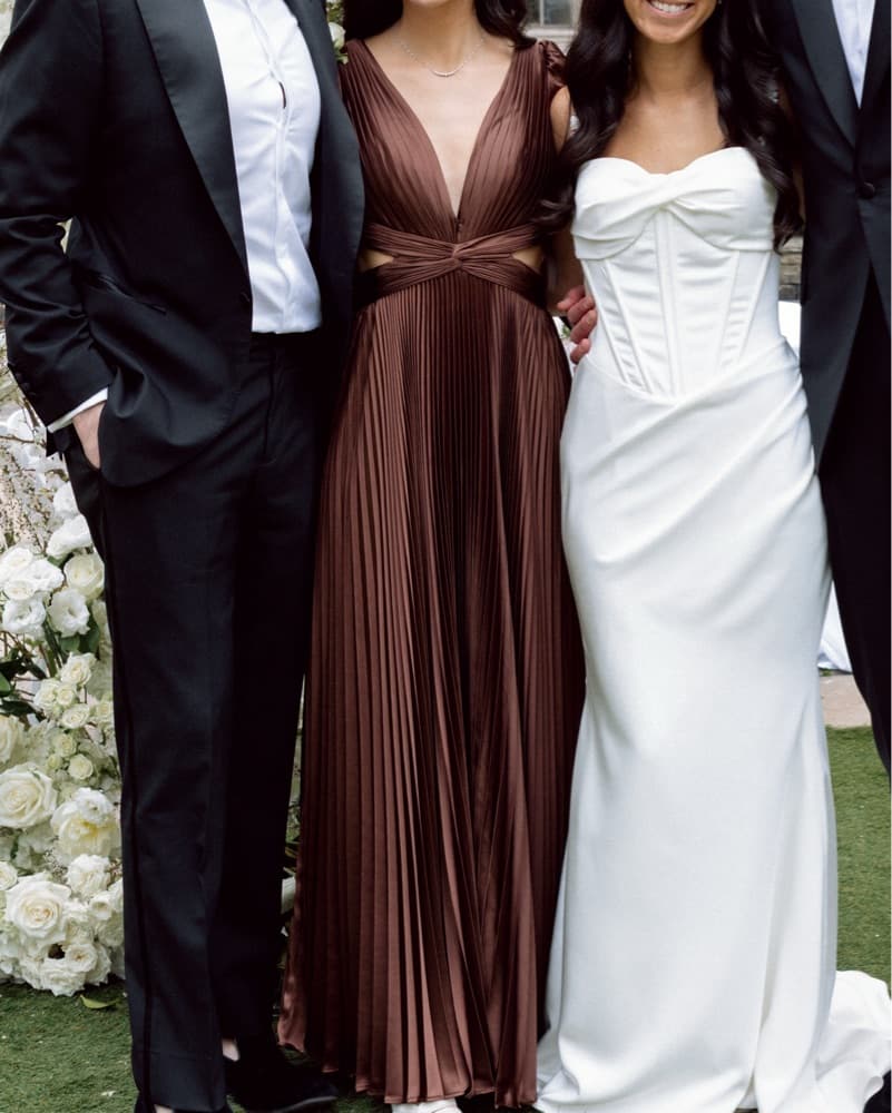 Macduggal Brown Dress - Image 1