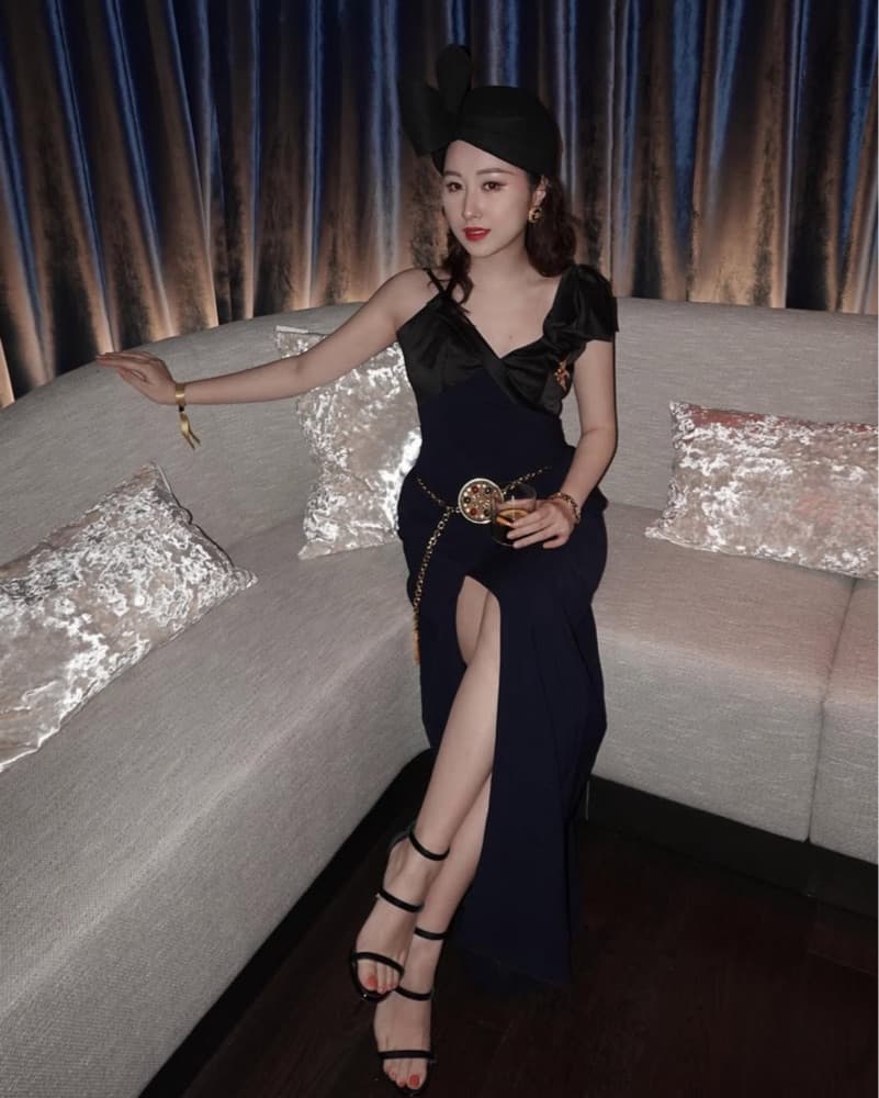 Marchesa Notte Black Bow Shoulder Gown - Image 3