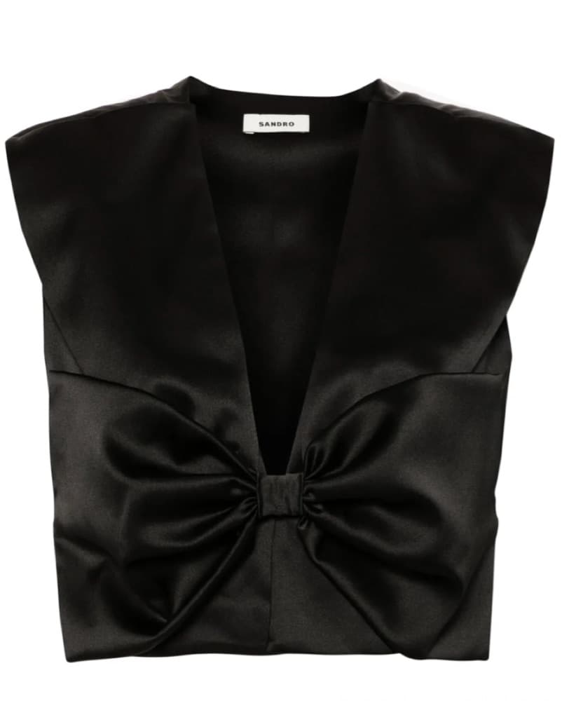 Sandro Bow-Appliquè Top - Image 3