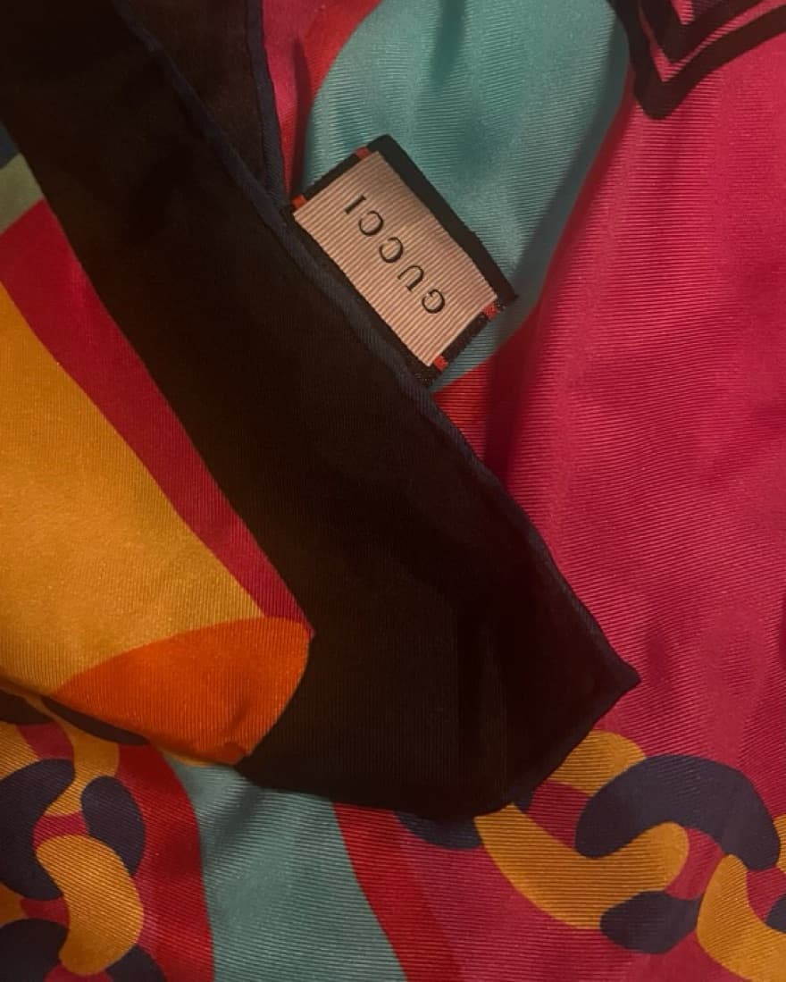 Gucci Colorful Silk Scarf - Image 2
