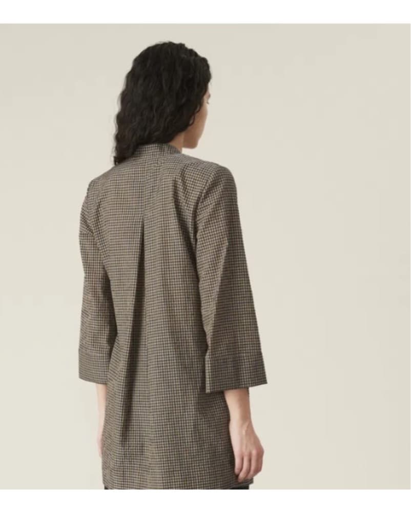 Ganni Mini Plaid Tie Dress  - Image 2