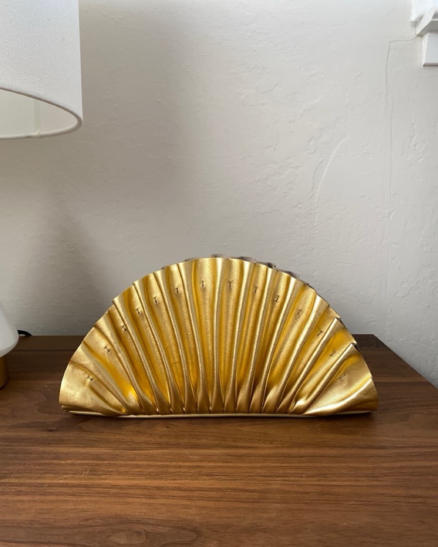 Cult Gaia Nala Gold Fan Clutch - Image 3