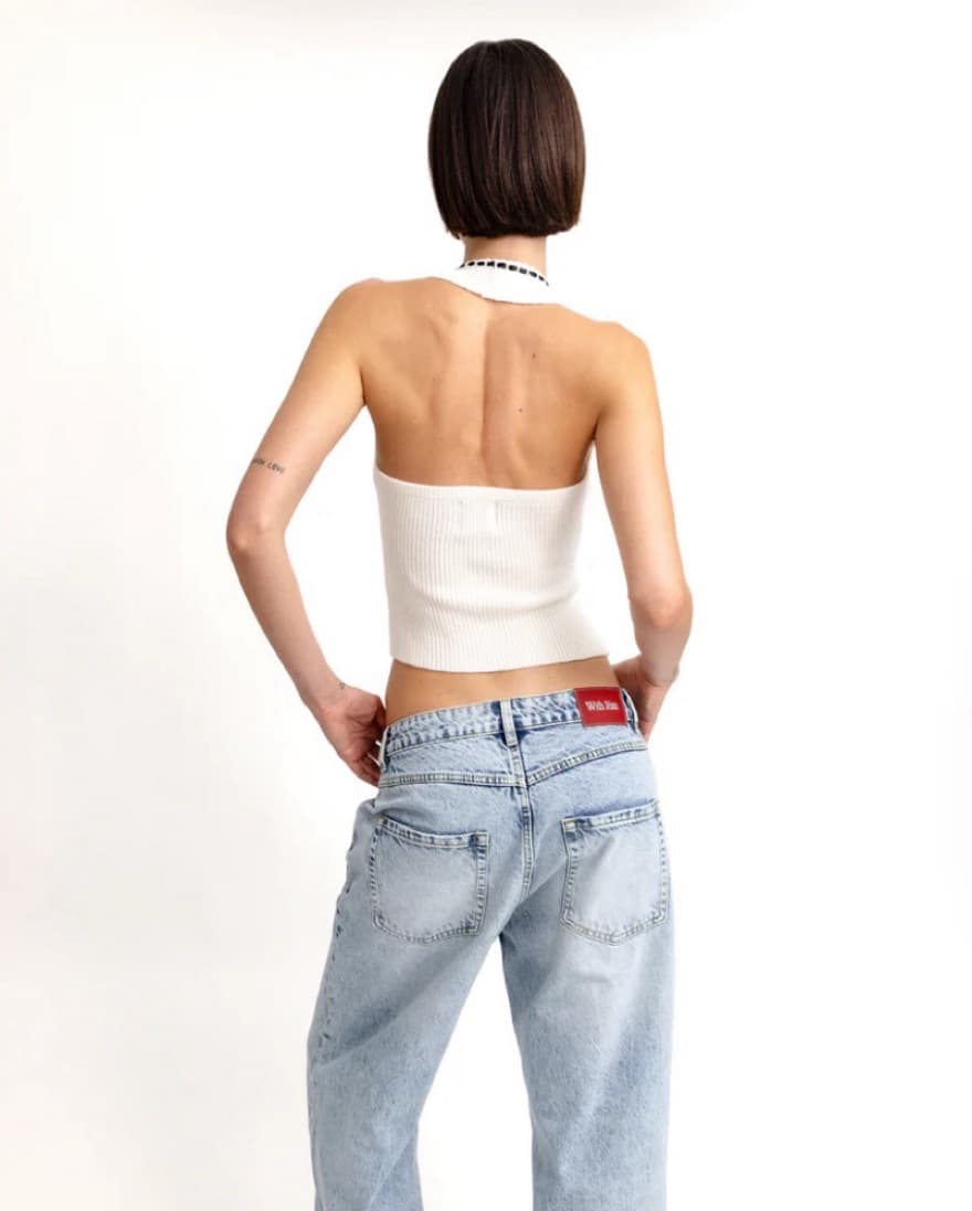 With Jean Gigi Ribbed Halter Tank Top - Image 2