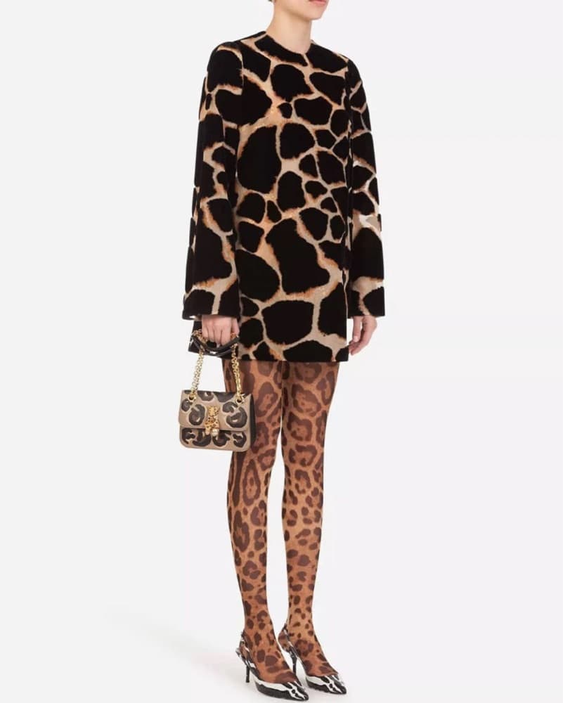 $3600 Dolce&Gabbana Giraffe Mini Dress - Image 1