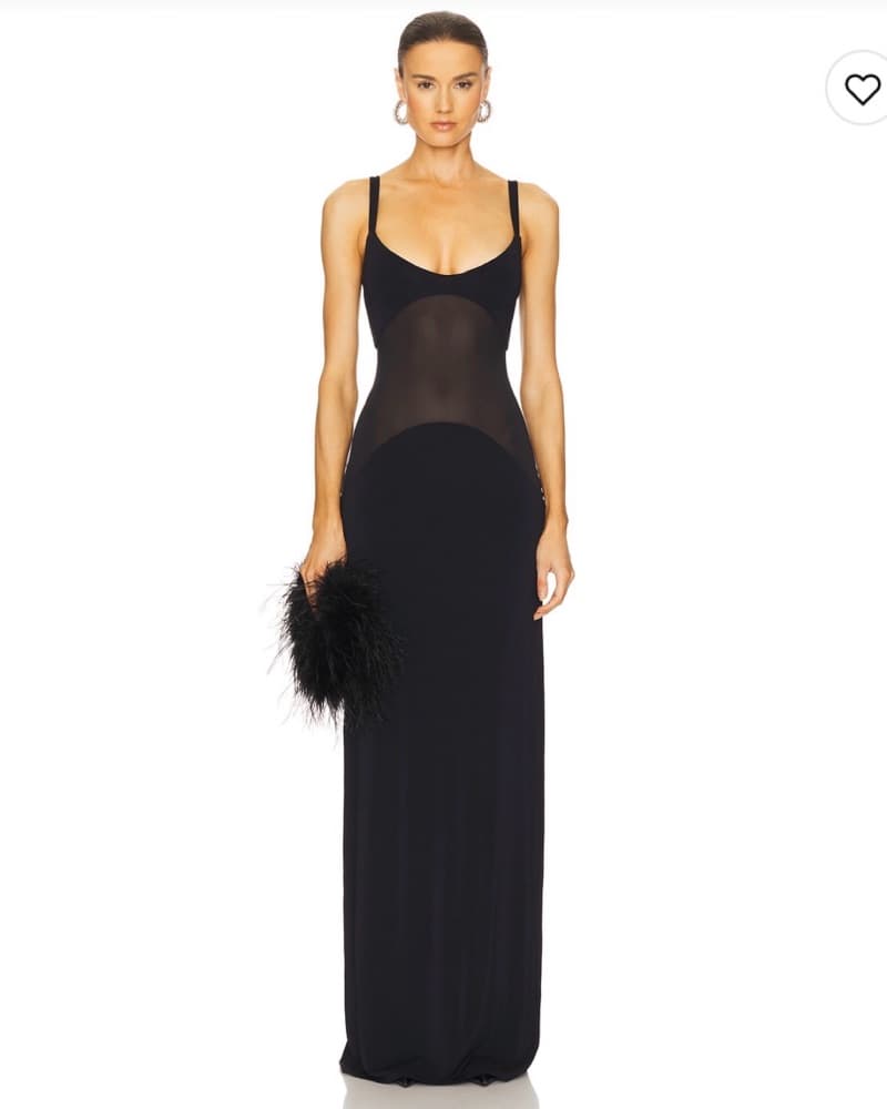 Helsa Sheer Knit Curve Maxi Dress - Image 1