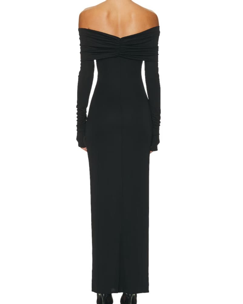 Helsa Matte Jersey Off The Shoulder Maxi - Image 2