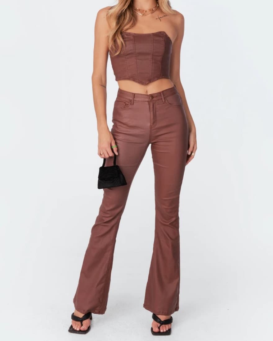 Viral Edikted Brown Leather  Set  - Image 1