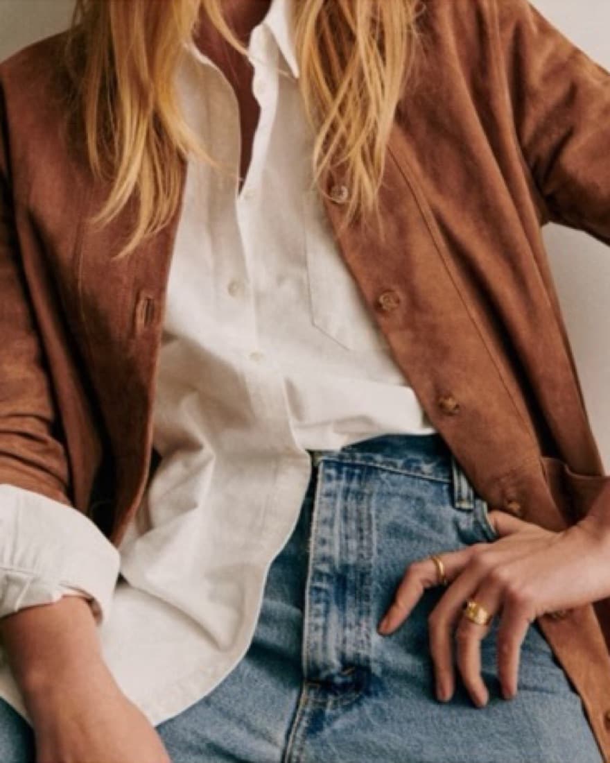 Sezane Camel Suede Jacket  - Image 2