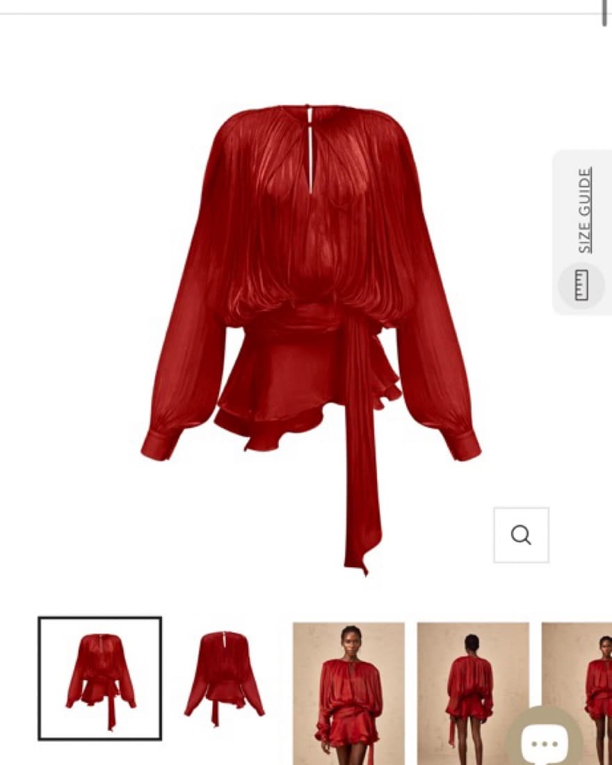 RUFFLED MINI DRESS IN RED - Image 3