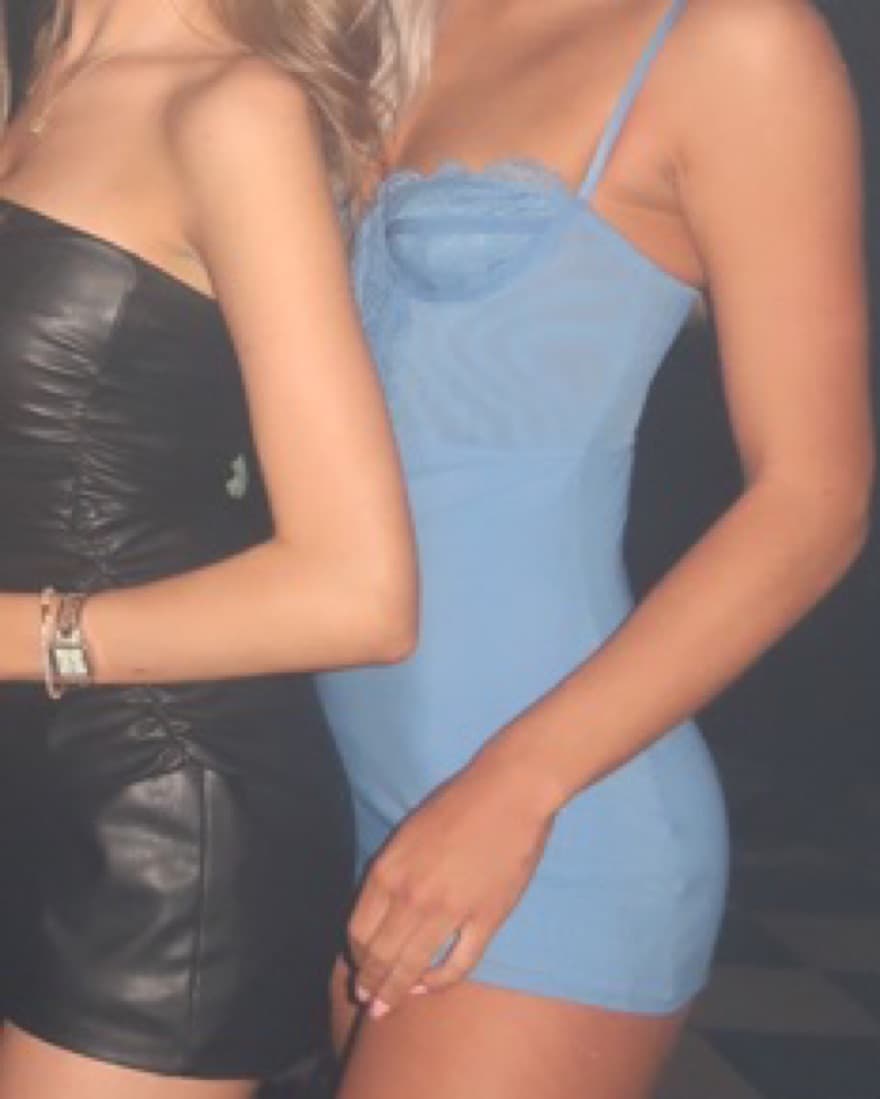 UO Brenna Dress Blue - Image 2